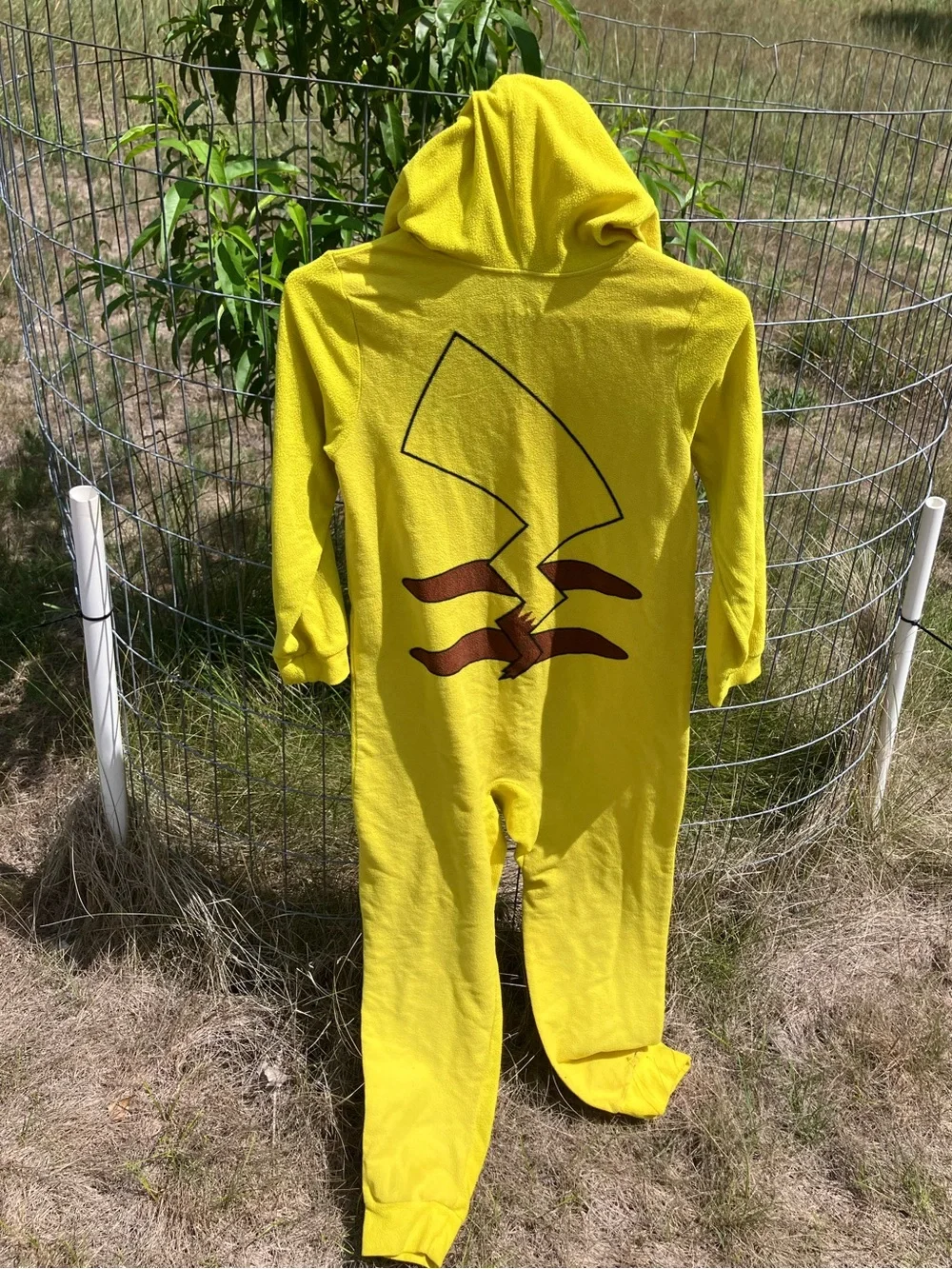 Pokemon Yellow Pikachu Kids Hooded Onesie Costume